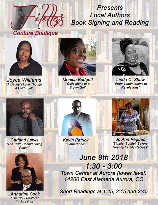 Book Signing- Filetta's Couture Boutique Presents Local Authors Book Signing and Reading June 9, 2018